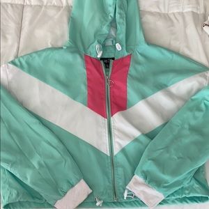 Crop windbreaker, Size:L